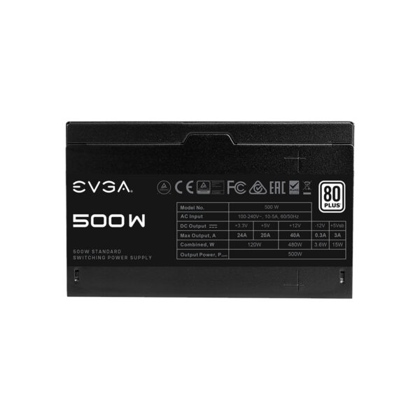 FUENTE 500W 80+  (WHITE)  EVGA W2 - Imagen 2