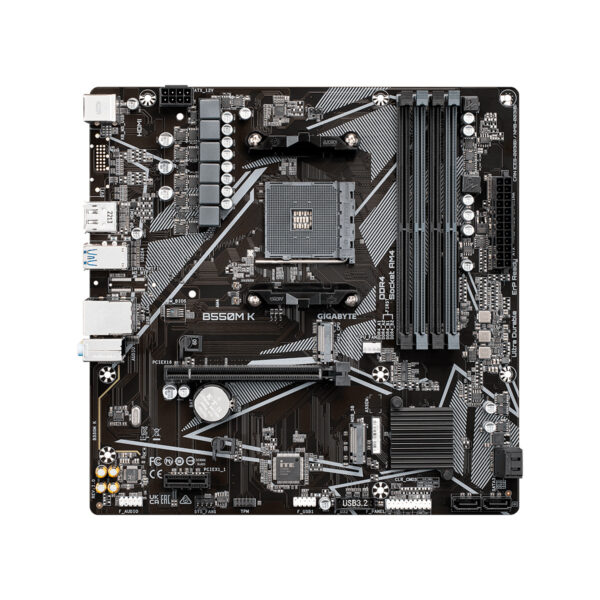 Motherboard GIGABYTE B550M K AM4 DDR4 - Imagen 2