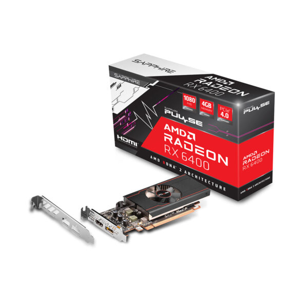 VGA Sapphire Radeon RX 6400 PULSE LR GDDR6 4G (2093)
